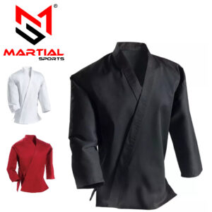 Martial Sports Lightweight Karate Uniform Jacket Only - Black - Free Shipping