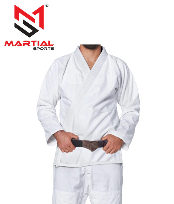 Martial Sports Premium Brazilian Jiu Jitsu Gi Uniform White Free Belt, Free Ship