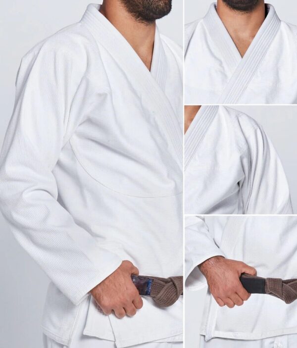 Martial Sports Premium Brazilian Jiu Jitsu Gi Uniform White Free Belt, Free Ship