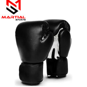 Martial Sports Classic Sparring Boxing Gloves Blk/Whe Free Handwraps Free Ship