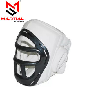 Martial Sports White Caged Head Gear for Boxing/Karate/Taekwondo Free Shipping