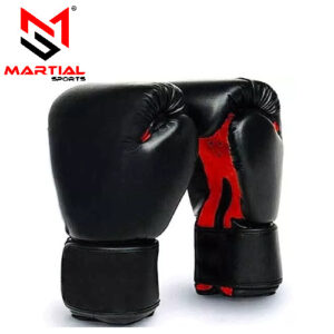 Martial Sports Classic Sparring Boxing Gloves Blk/Red Free Handwraps Free Ship