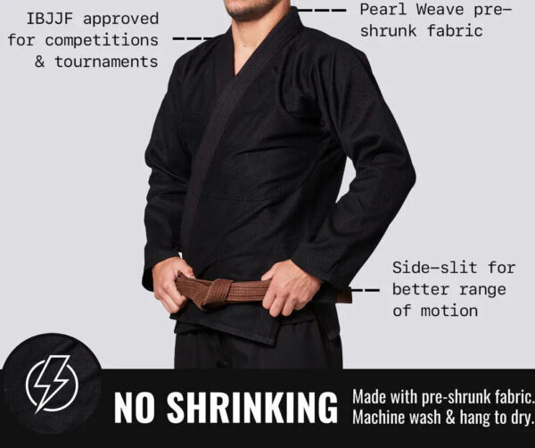 Martial Sports Premium Brazilian Jiu Jitsu Gi Uniform -Blk- Free Belt Free Ship