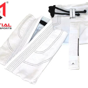 Martial Sports Kids Brazilian Jiu Jitsu Gi Uniform -Whe Blk- Free Belt Free Ship