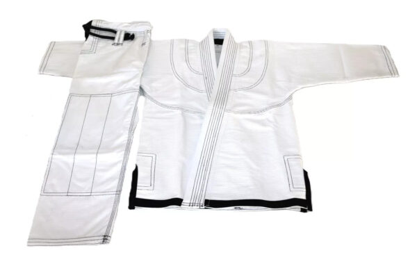 Martial Sports Kids Brazilian Jiu Jitsu Gi Uniform -Whe Blk- Free Belt Free Ship