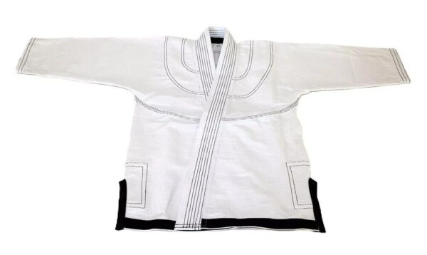 Martial Sports Kids Brazilian Jiu Jitsu Gi Uniform -Whe Blk- Free Belt Free Ship