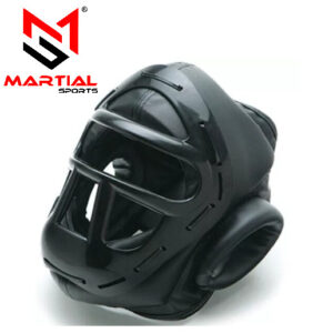 Martial Sports Black Caged Head Gear for Boxing/Karate/Taekwondo Free Shipping