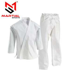 Martial Sports Heavyweight Karate Gi - White - 100% Cotton - Free Shipping