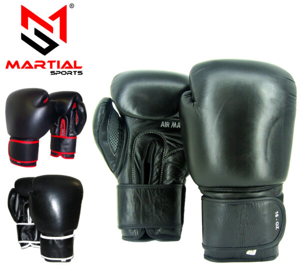 Martial Sports Air Maxx Palm Boxing Gloves in Genuine Leather Free Shipping